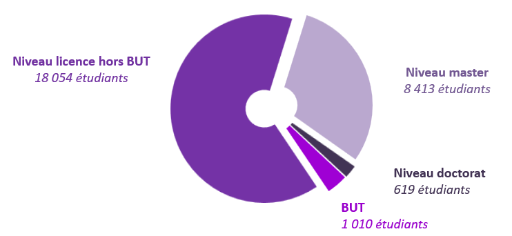 Graphique circulaire avec la rpartition par cursus