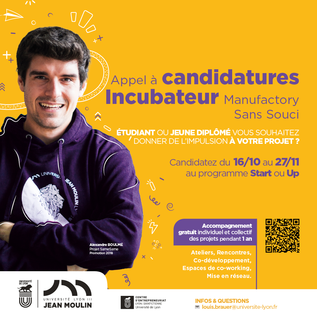 Candidatures Incubateur Manufactory Sans Souci 2024